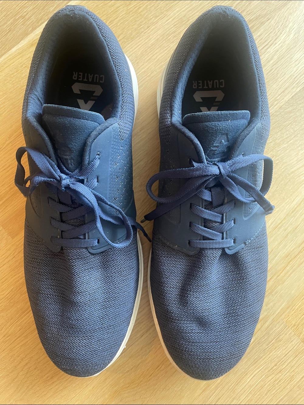 Cuator Navy Men's Knit Golf Shoes